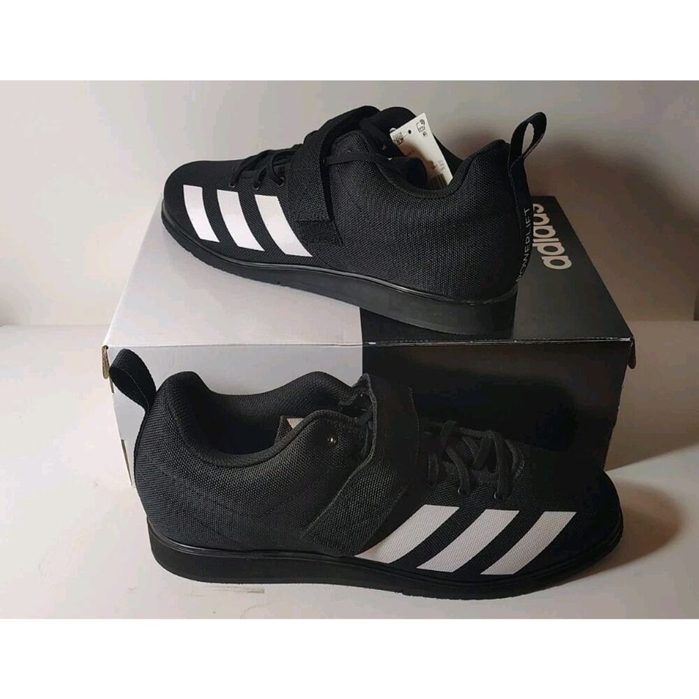 Adidas Powerlift Shoes Size 13 Mens Weightlifting Black White New Adult Gym 4 - Picture 2 of 9